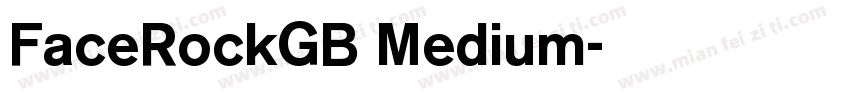 FaceRockGB Medium字体转换